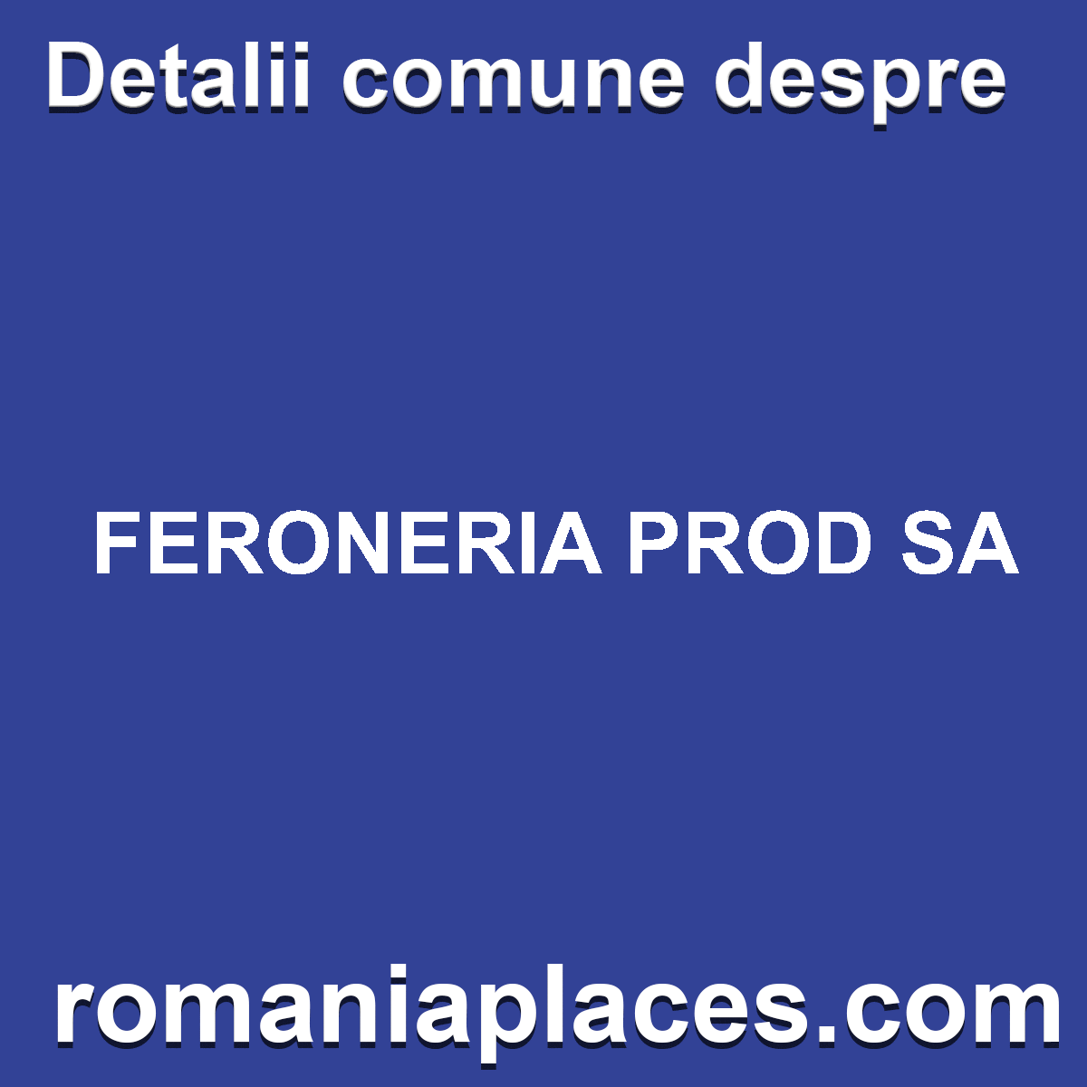 FERONERIA PROD SA