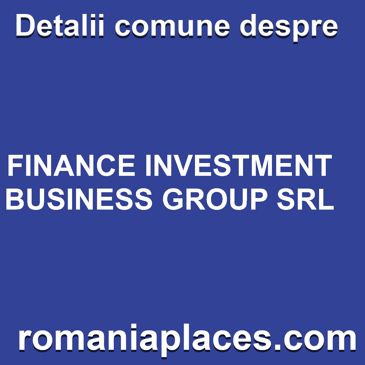 FINANCE INVESTMENT BUSINESS GROUP SRL