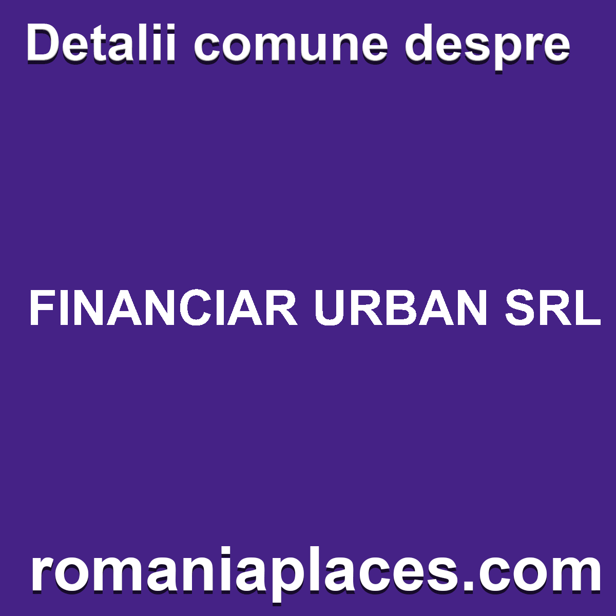 FINANCIAR URBAN SRL