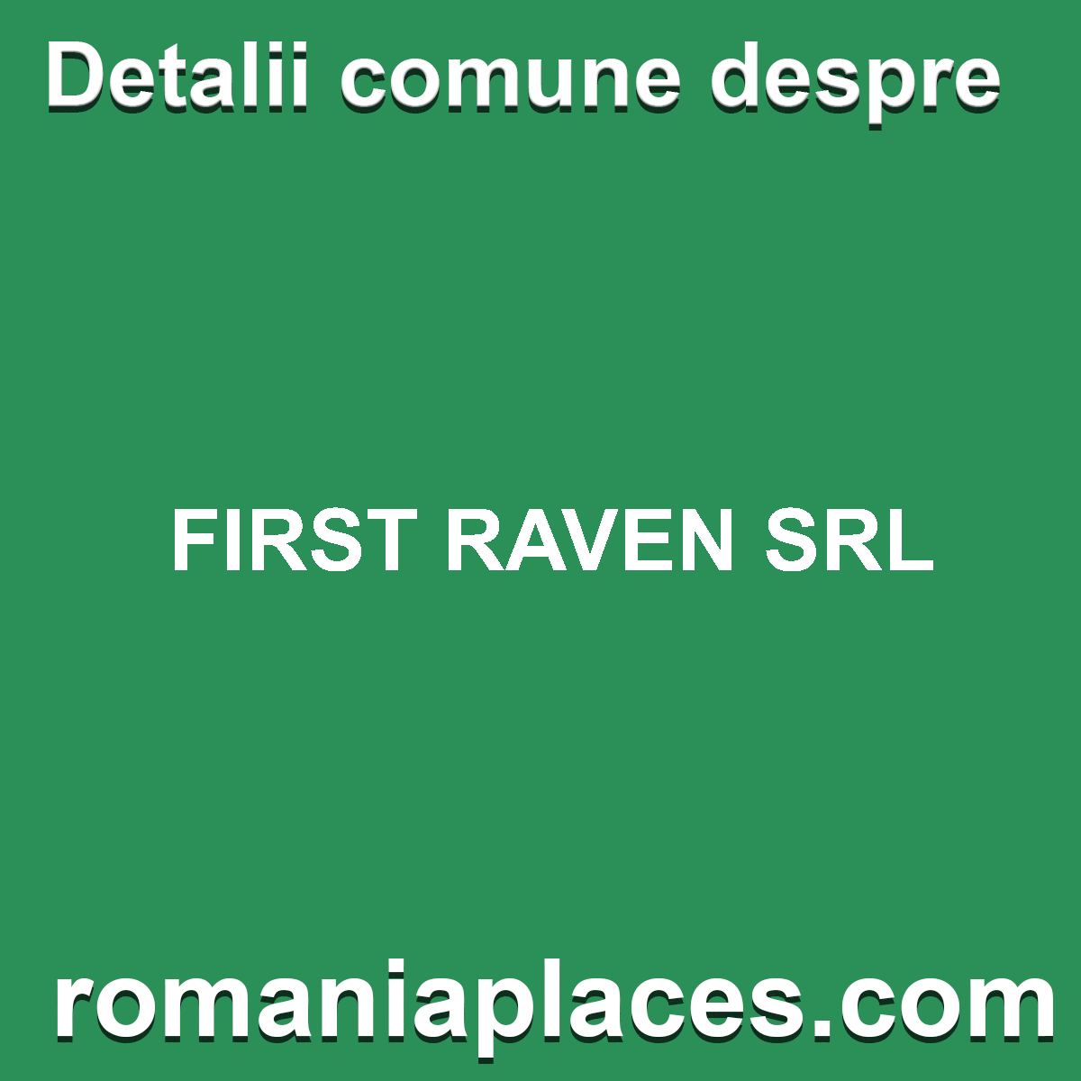 FIRST RAVEN SRL