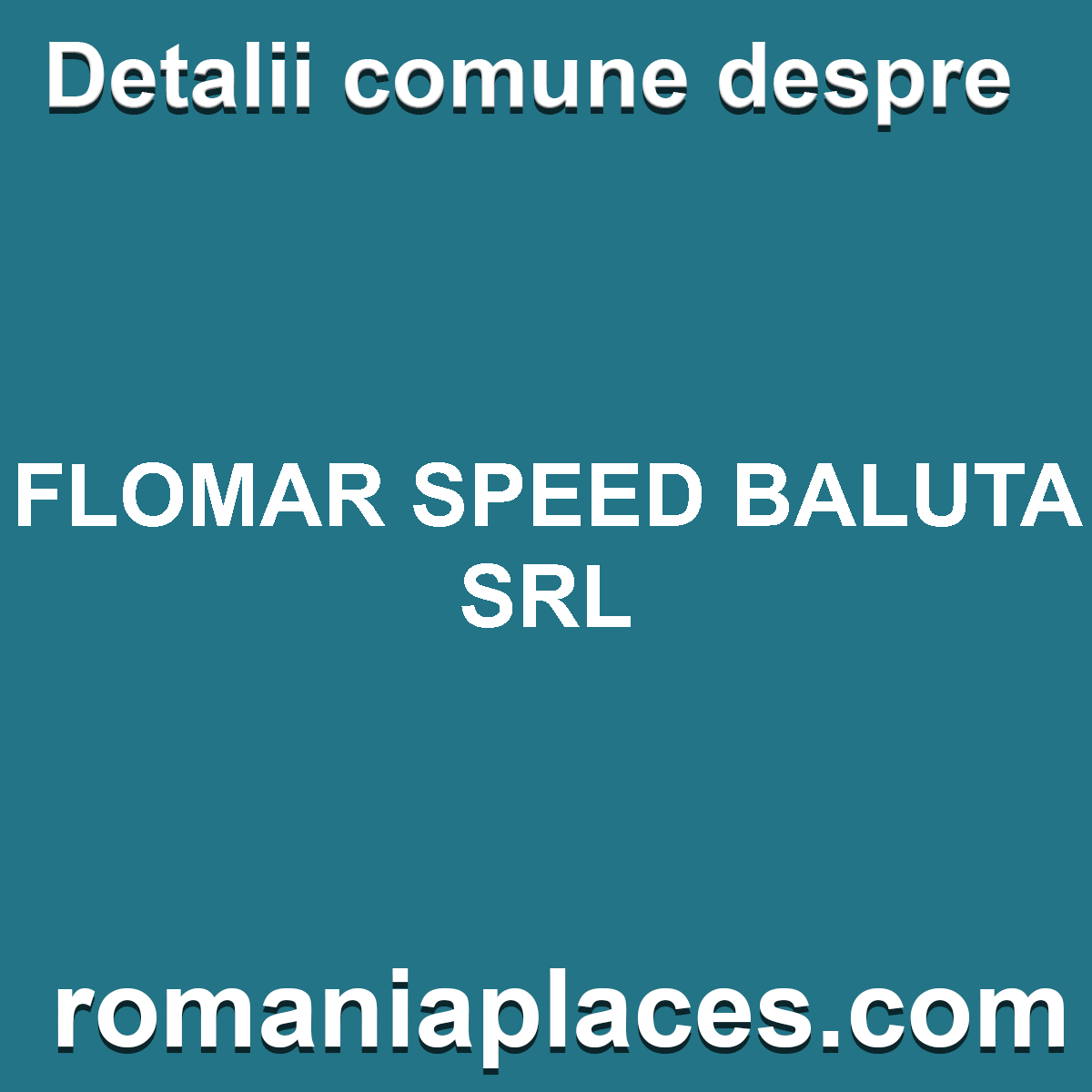 FLOMAR SPEED BALUTA SRL