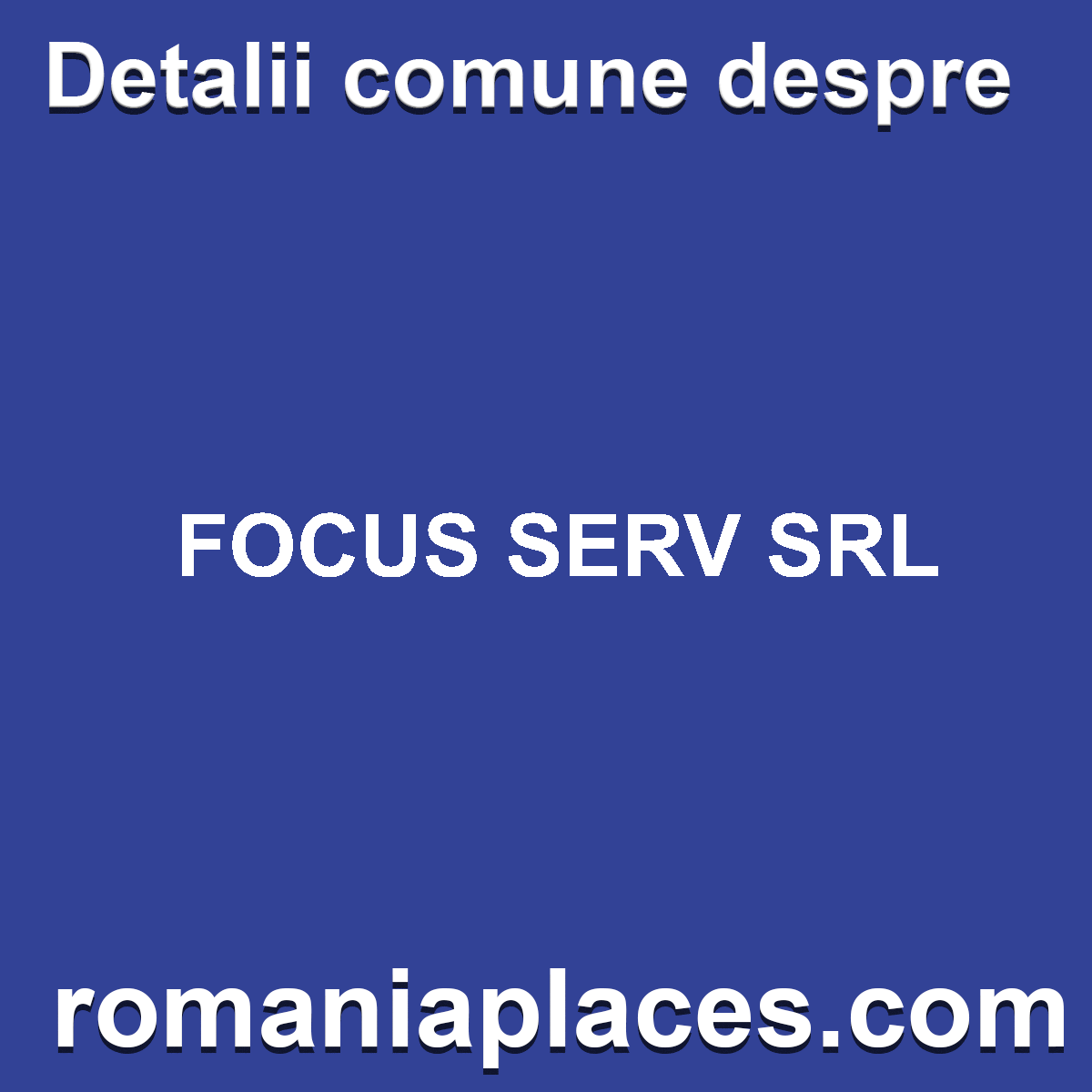 FOCUS SERV SRL