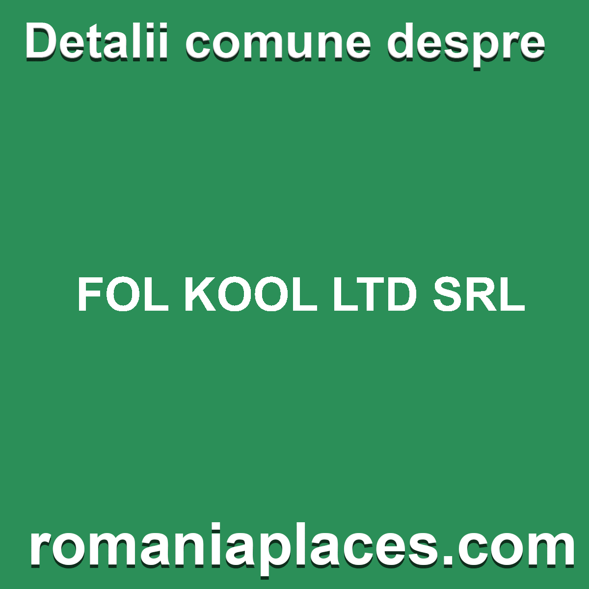 FOL KOOL LTD SRL