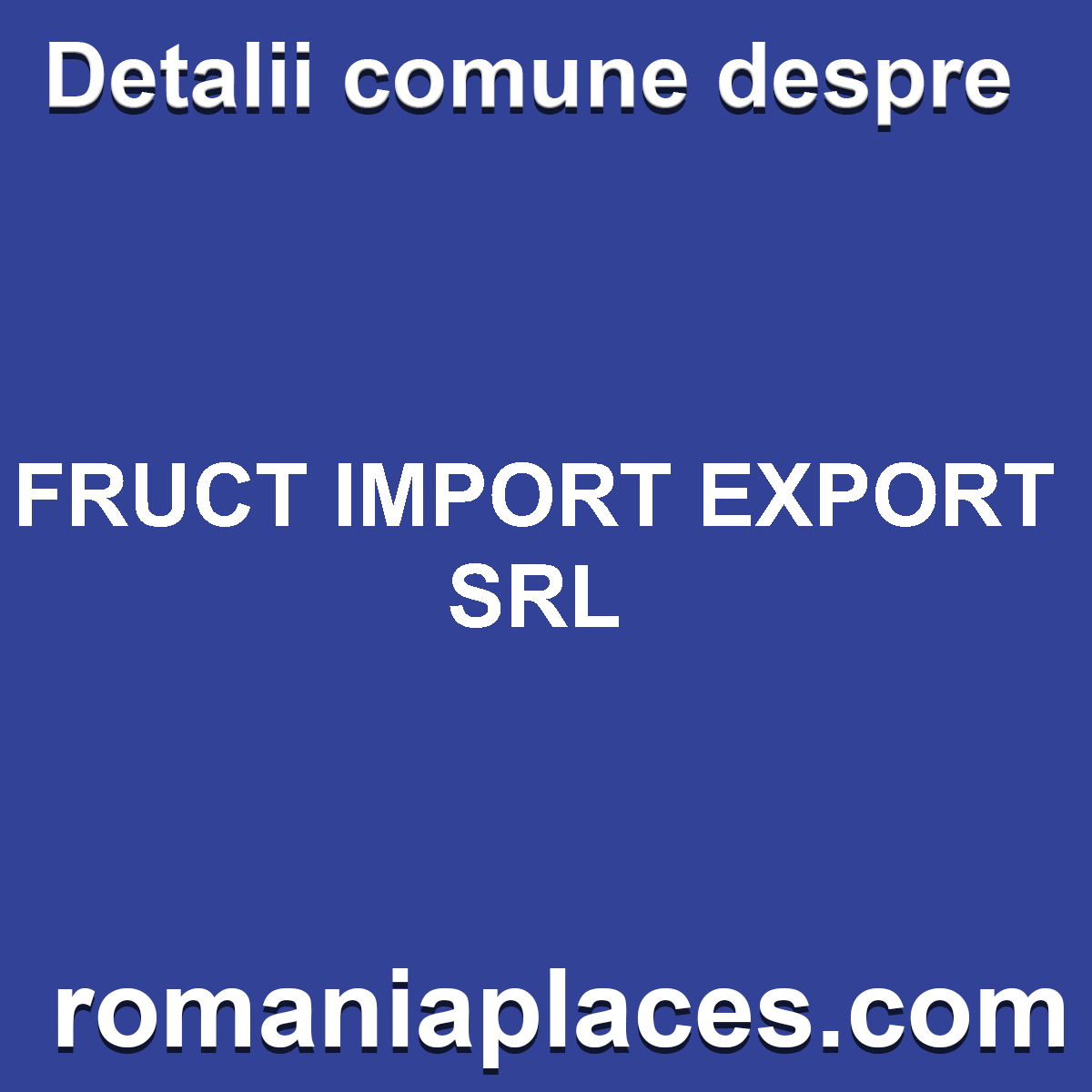 FRUCT IMPORT EXPORT SRL
