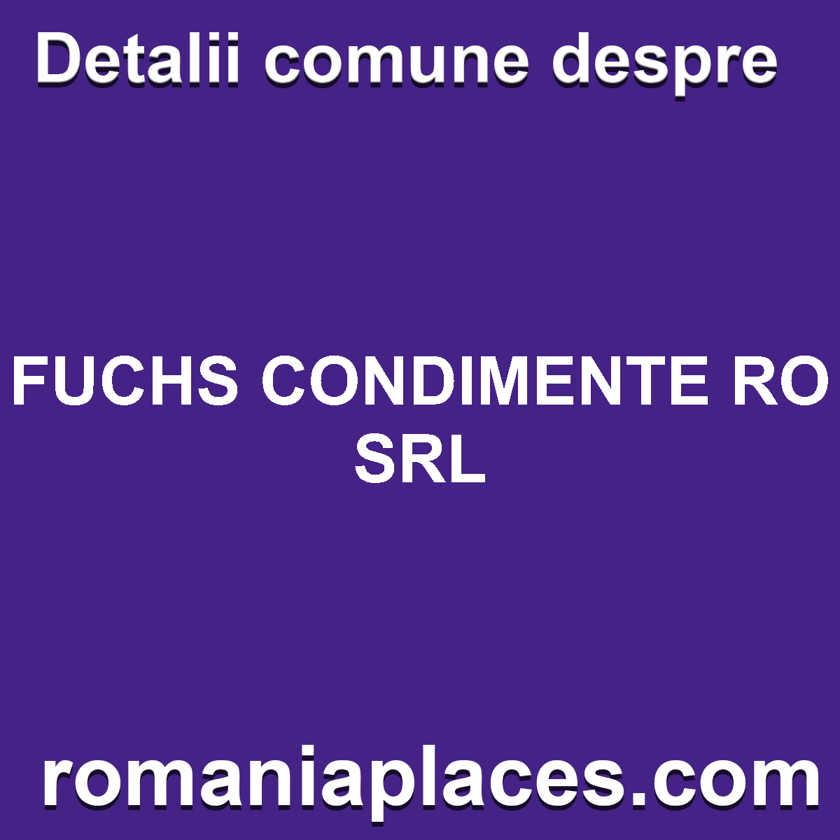 FUCHS CONDIMENTE RO SRL