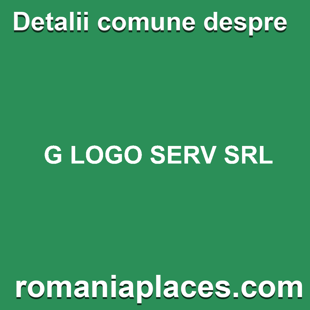 G LOGO SERV SRL