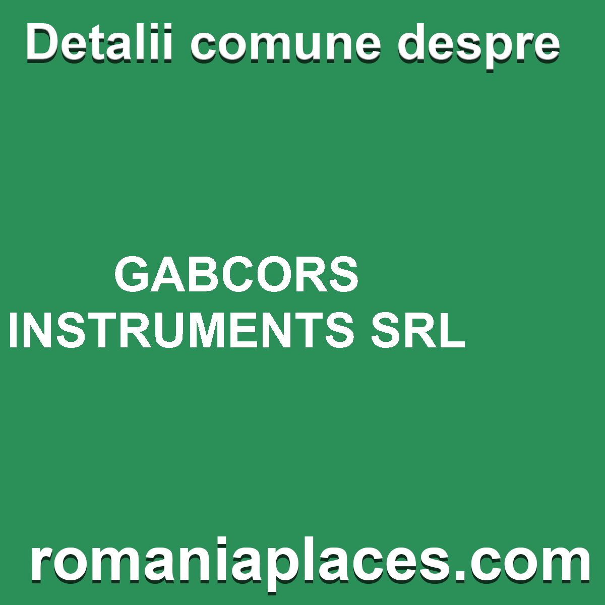 GABCORS INSTRUMENTS SRL