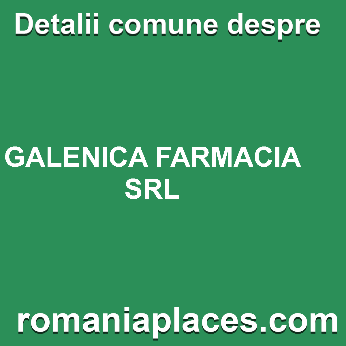 GALENICA FARMACIA SRL