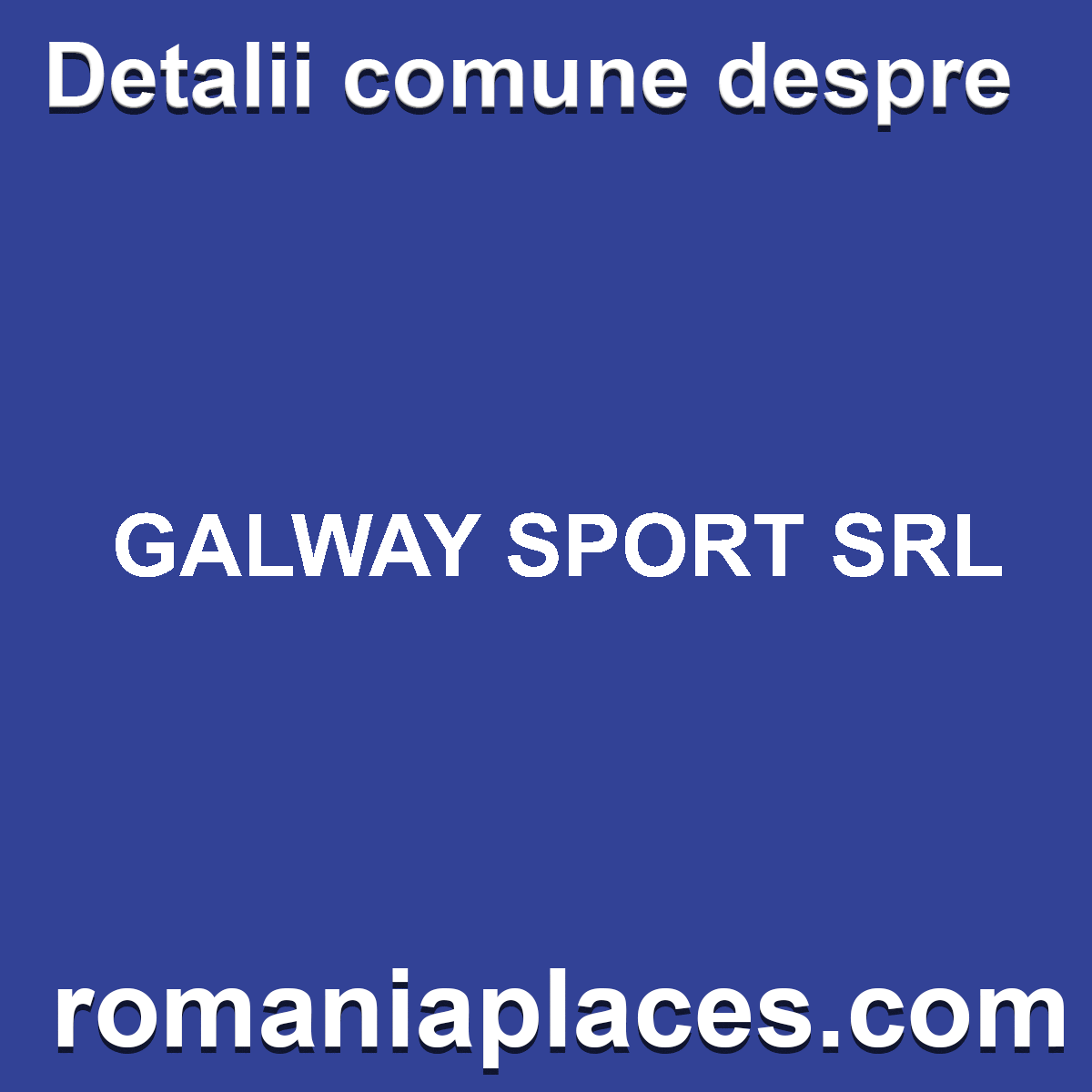 GALWAY SPORT SRL
