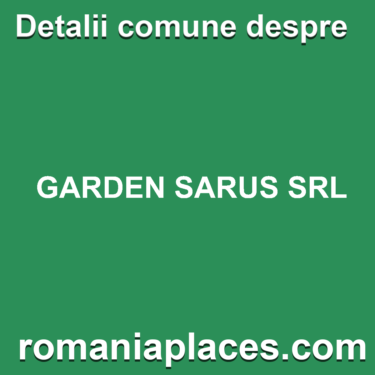 GARDEN SARUS SRL