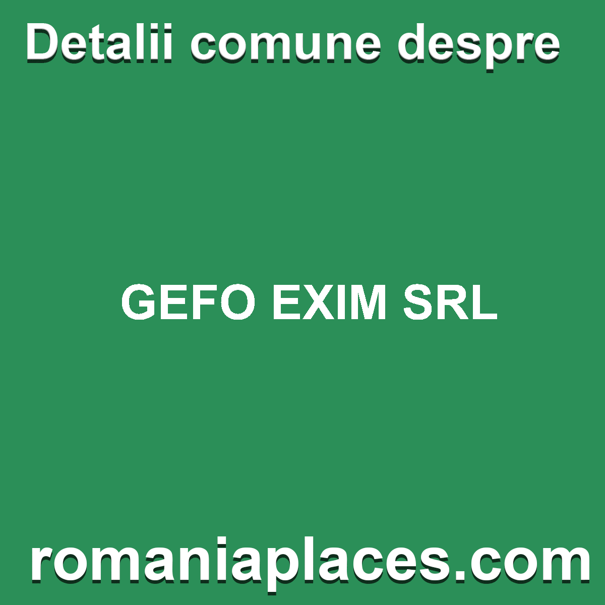 GEFO EXIM SRL