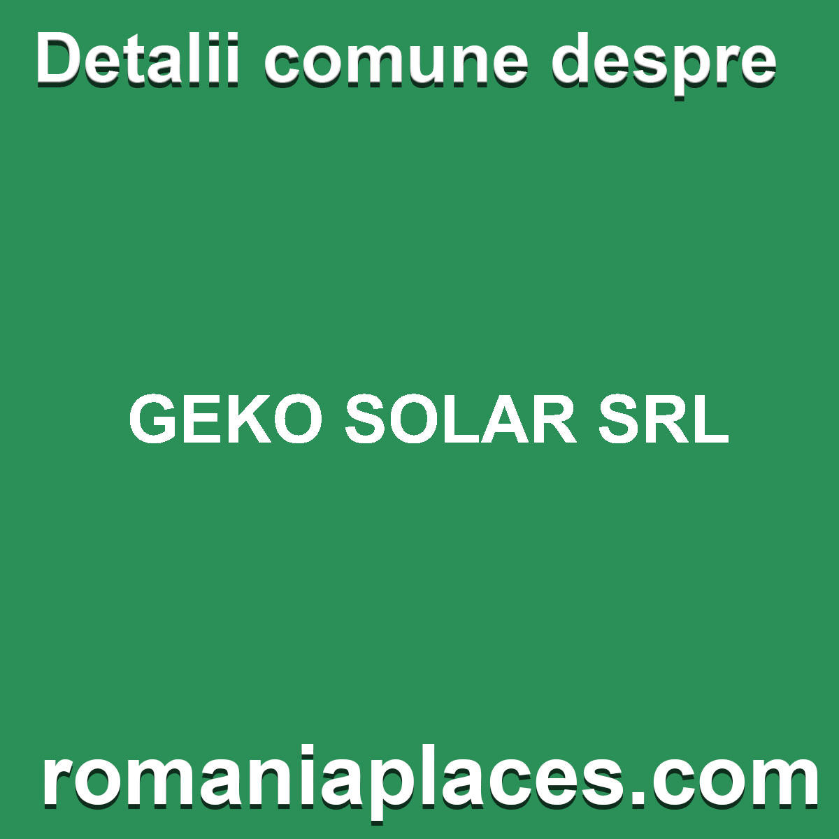 GEKO SOLAR SRL