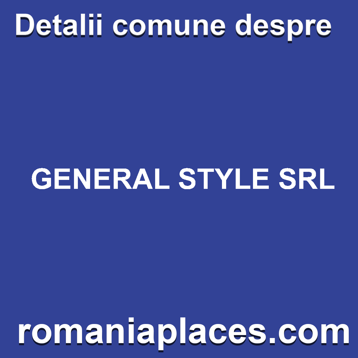GENERAL STYLE SRL