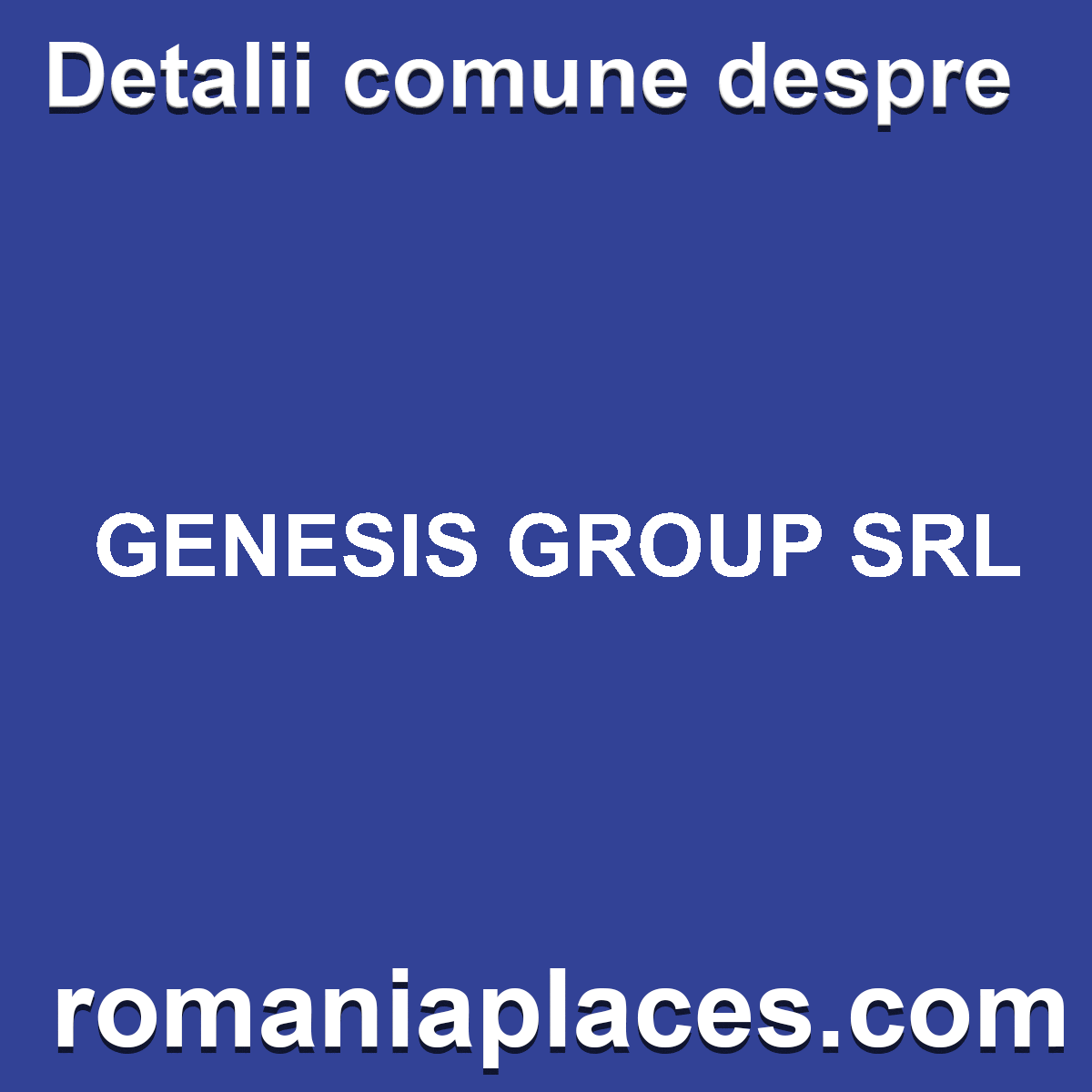 GENESIS GROUP SRL
