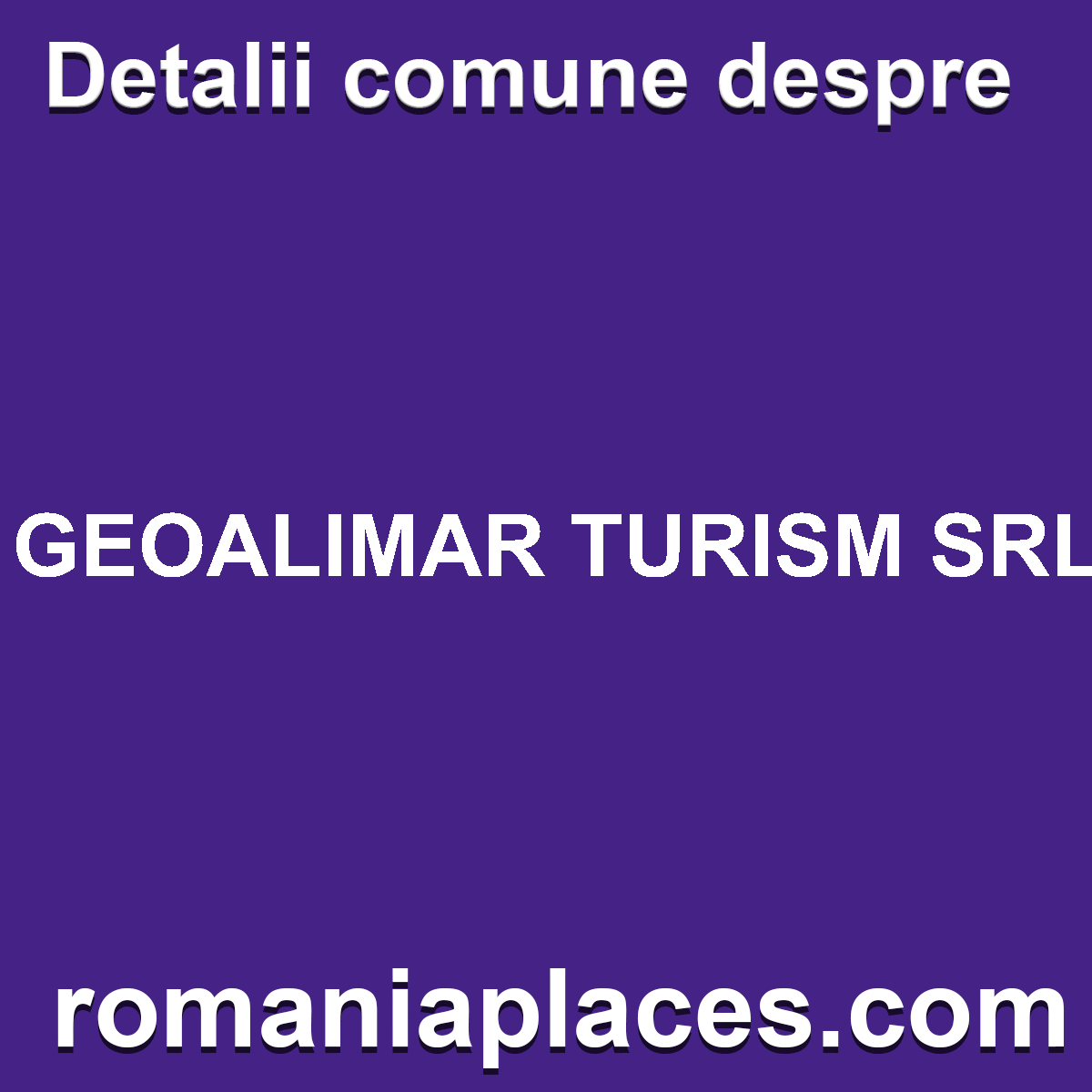 GEOALIMAR TURISM SRL