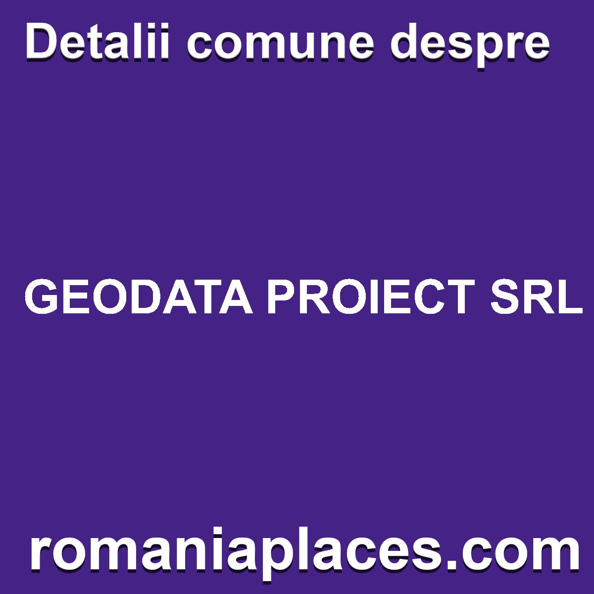 GEODATA PROIECT SRL