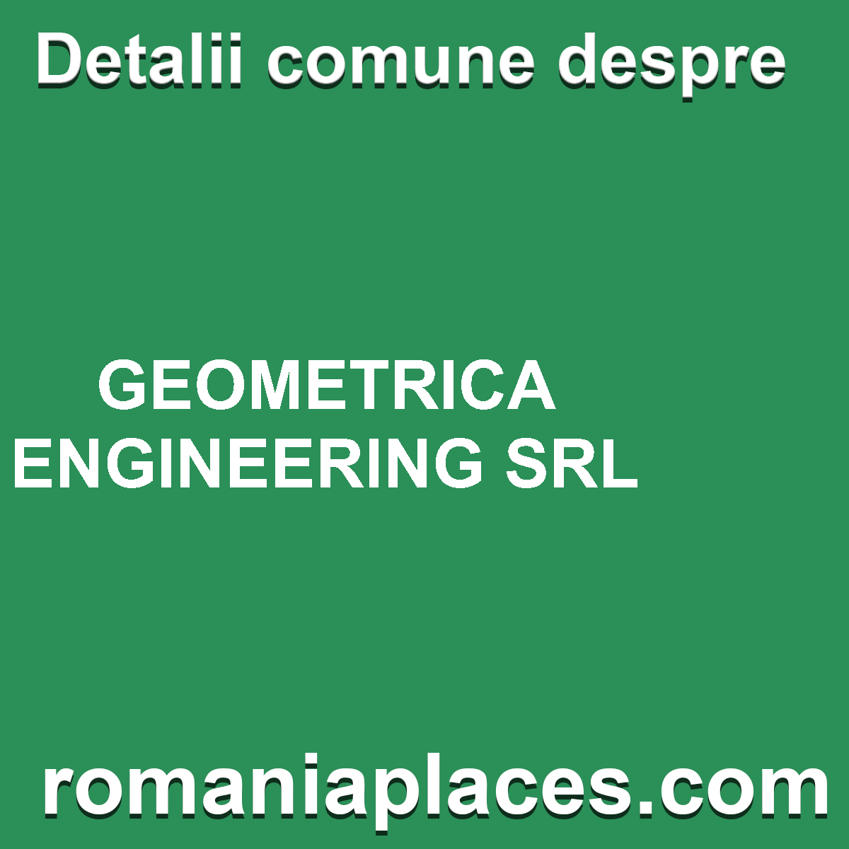 GEOMETRICA ENGINEERING SRL
