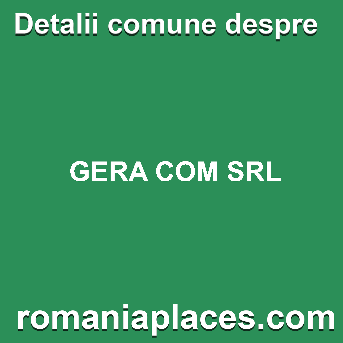 GERA COM SRL