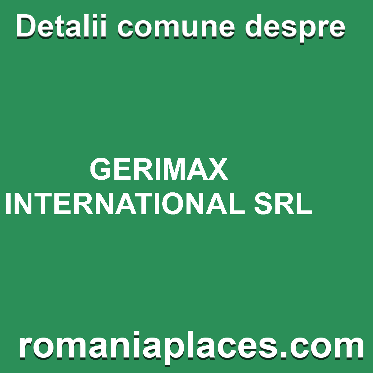 GERIMAX INTERNATIONAL SRL