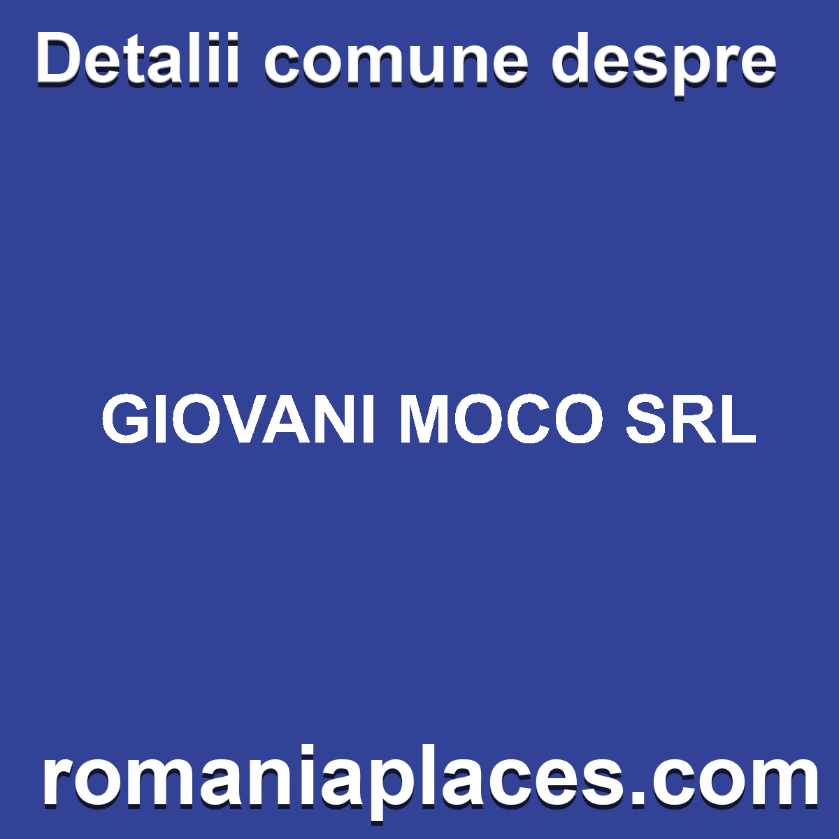 GIOVANI MOCO SRL
