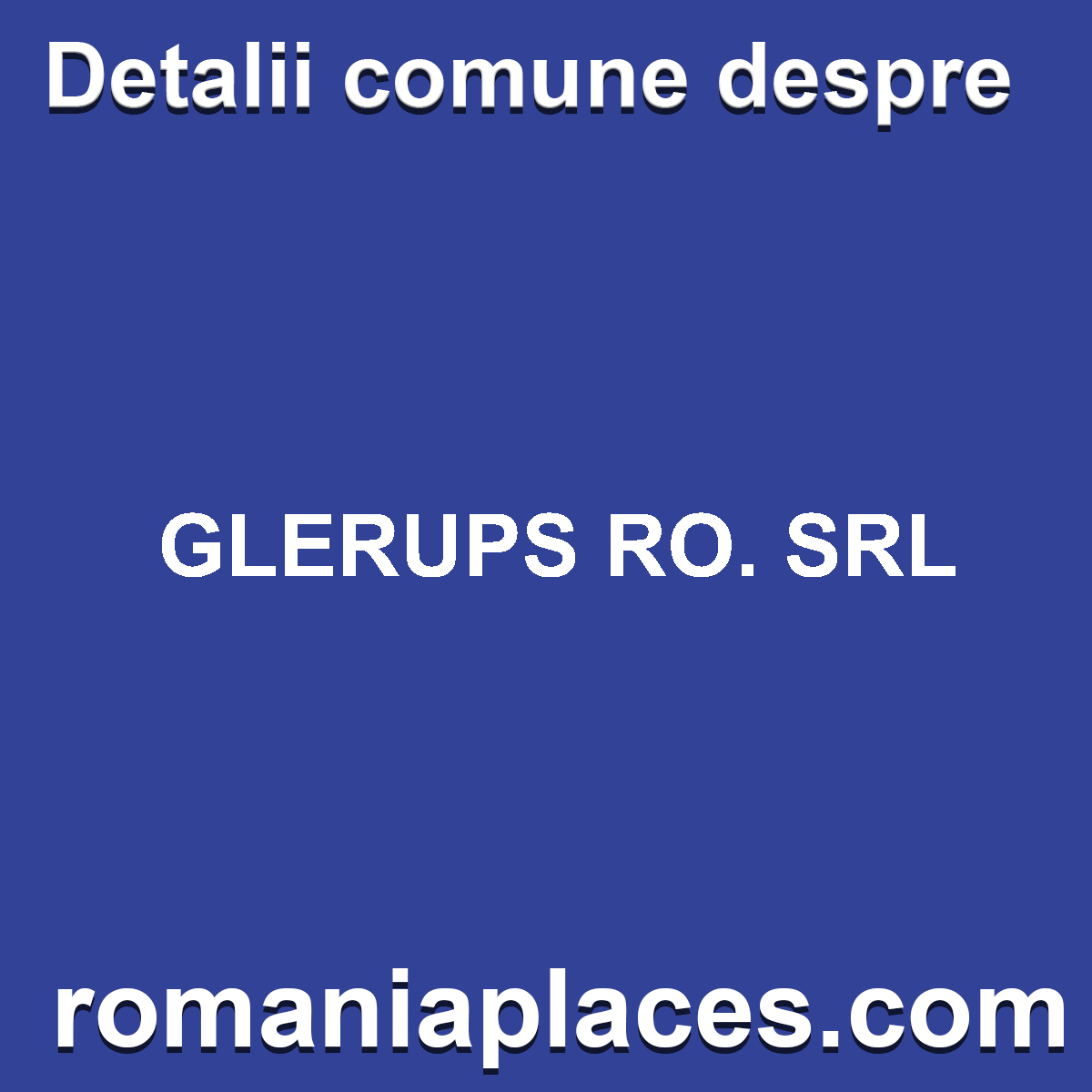 GLERUPS RO. SRL