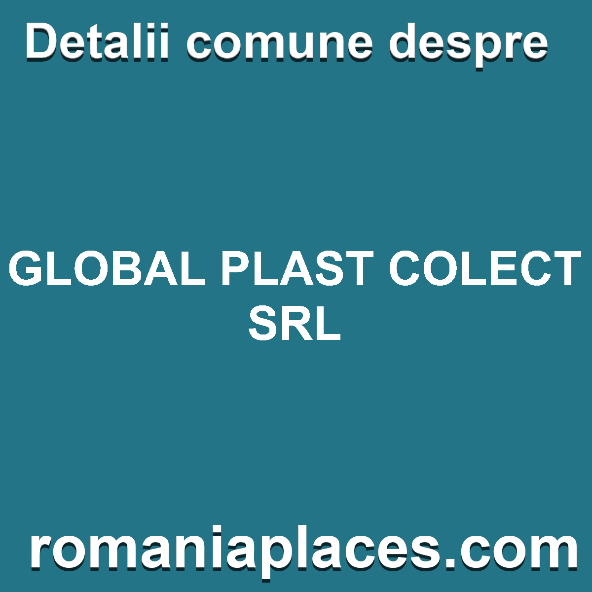 GLOBAL PLAST COLECT SRL