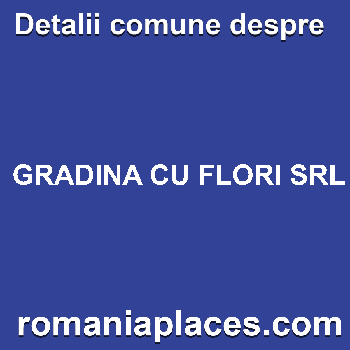GRADINA CU FLORI SRL