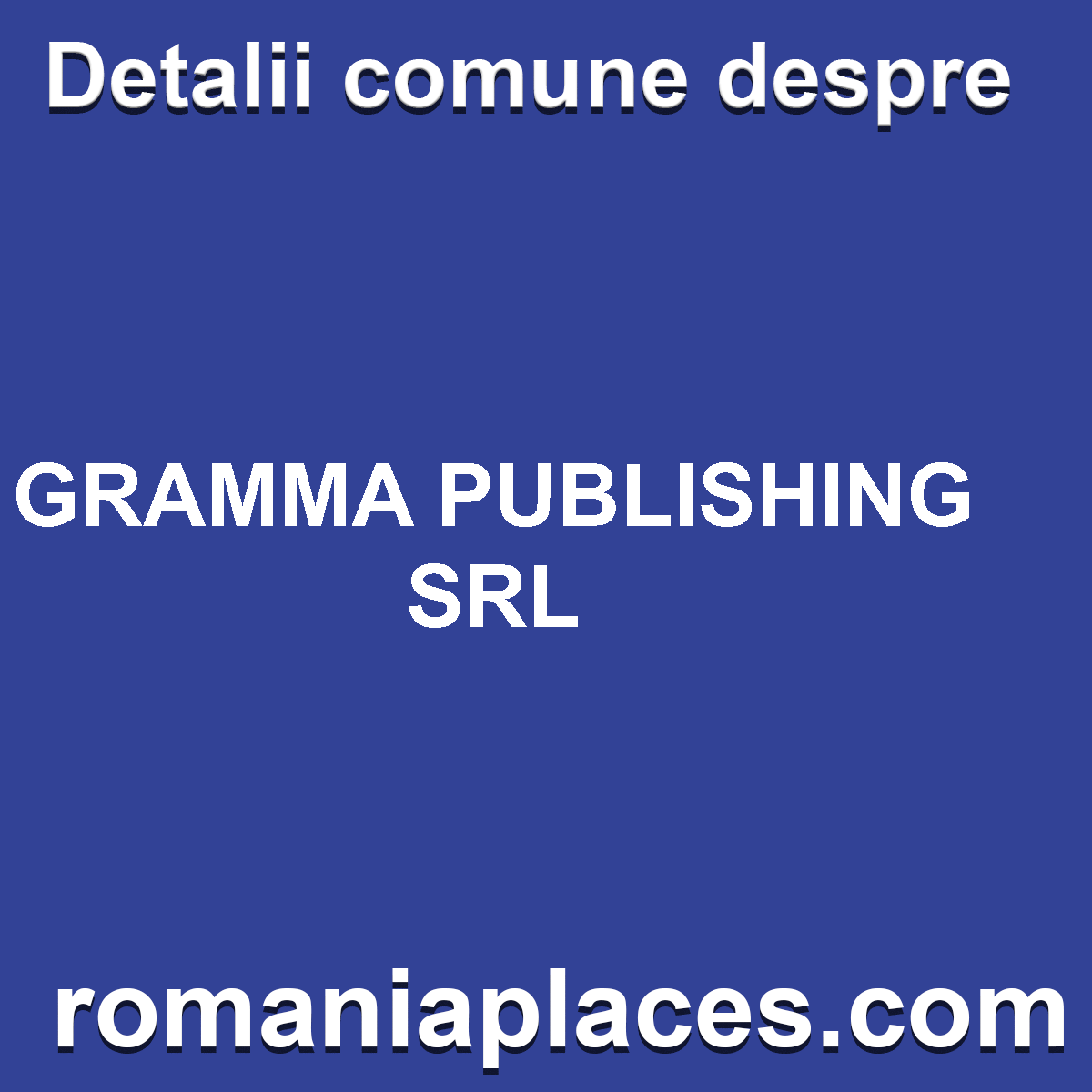 GRAMMA PUBLISHING SRL