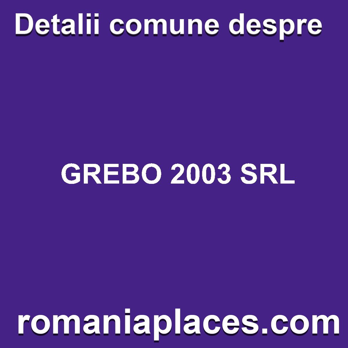 GREBO 2003 SRL