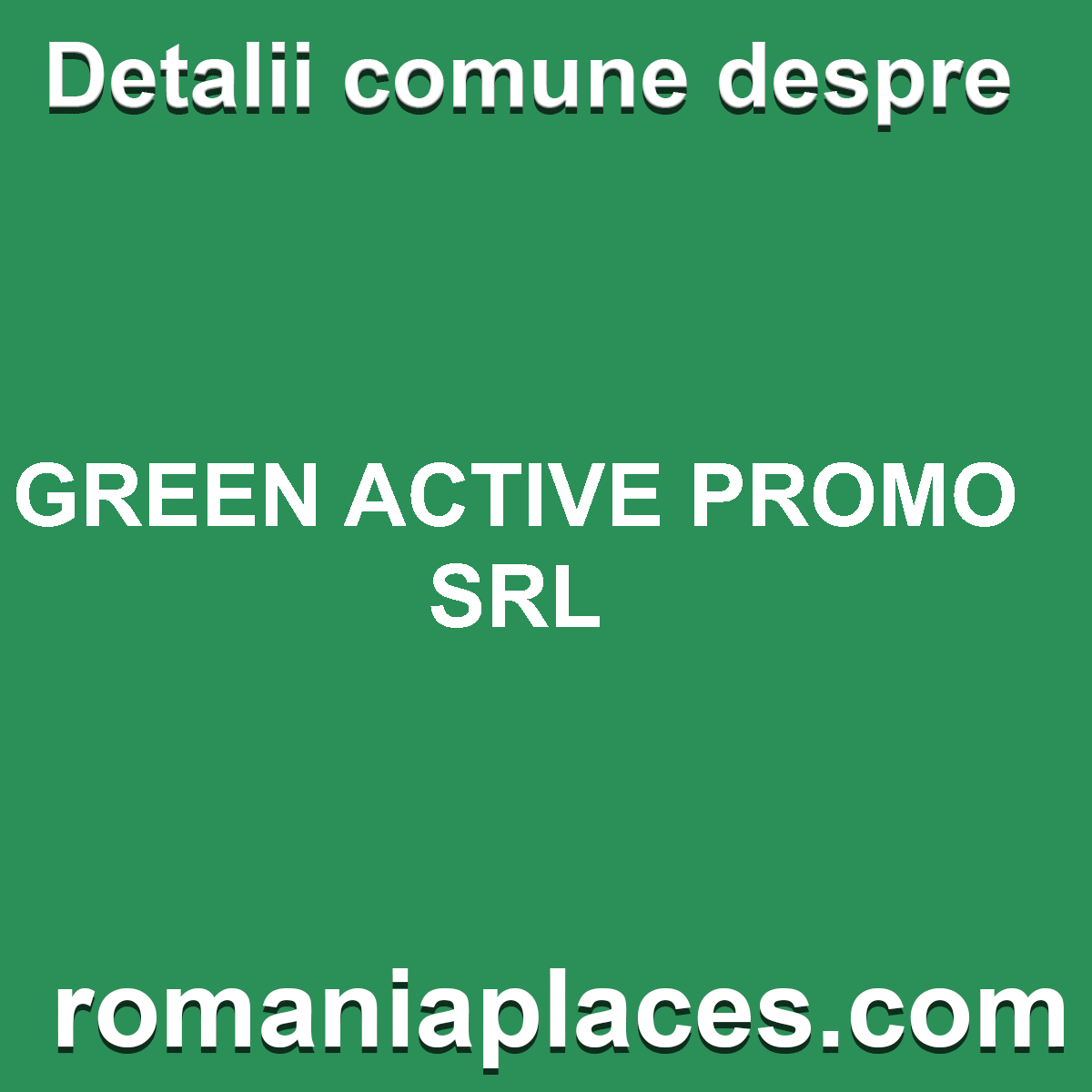 GREEN ACTIVE PROMO SRL