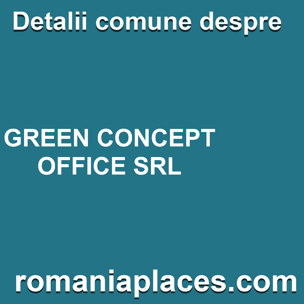 GREEN CONCEPT OFFICE SRL