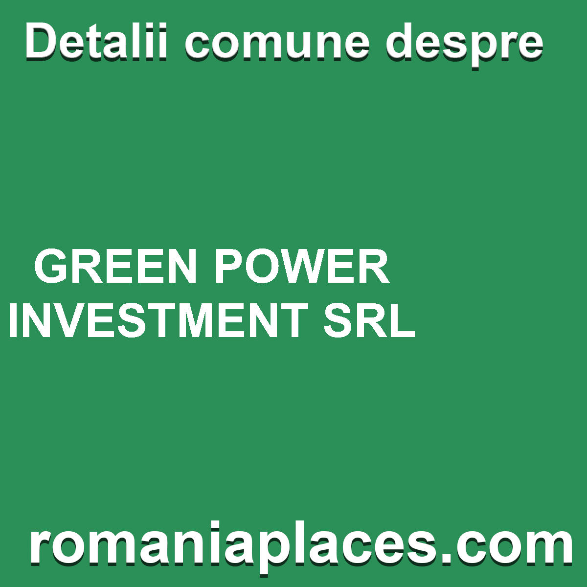 GREEN POWER INVESTMENT SRL
