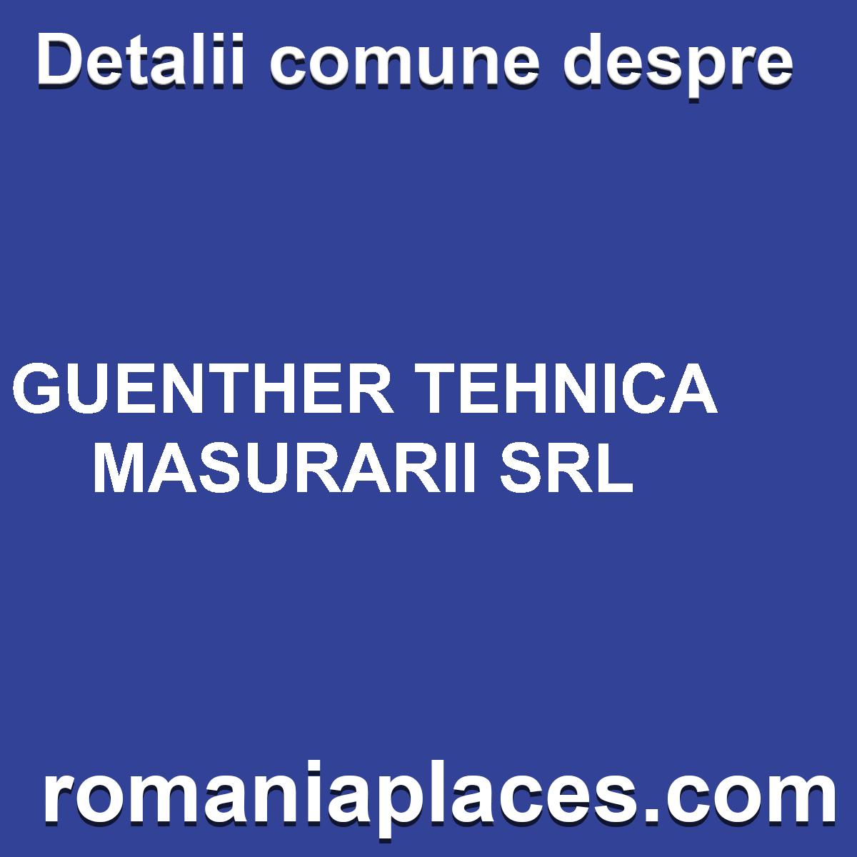 GUENTHER TEHNICA MASURARII SRL