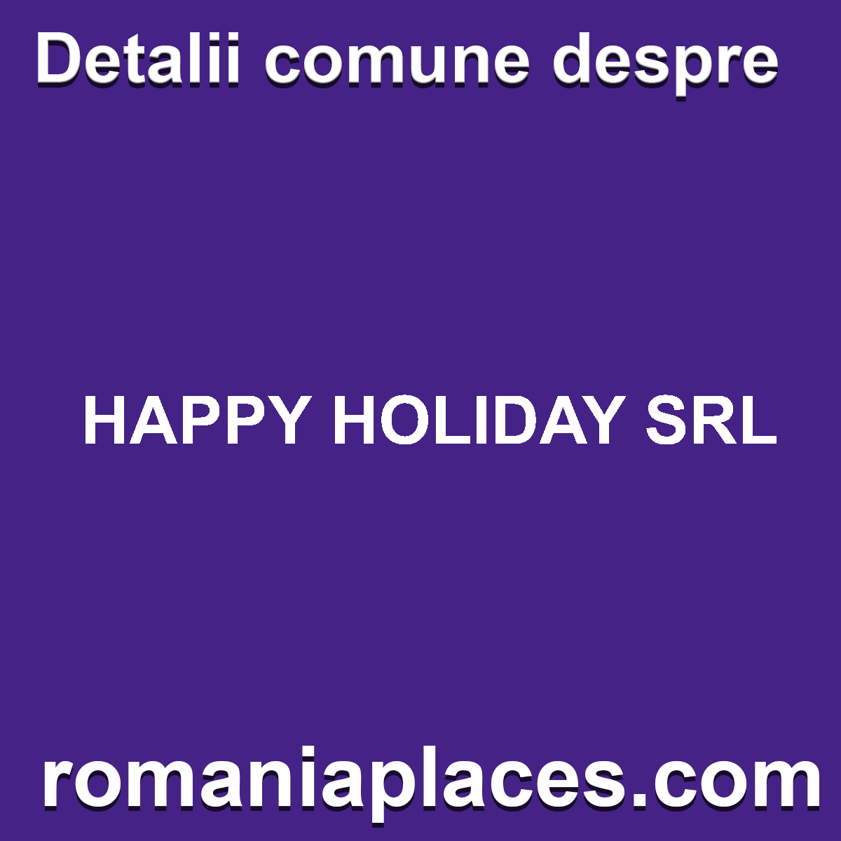 HAPPY HOLIDAY SRL