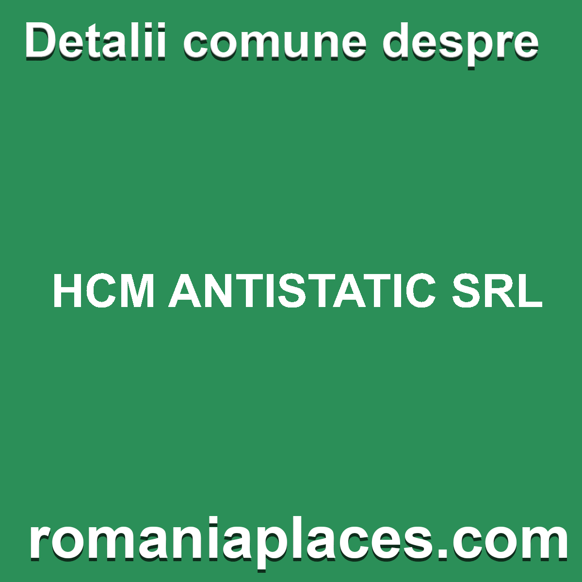 HCM ANTISTATIC SRL