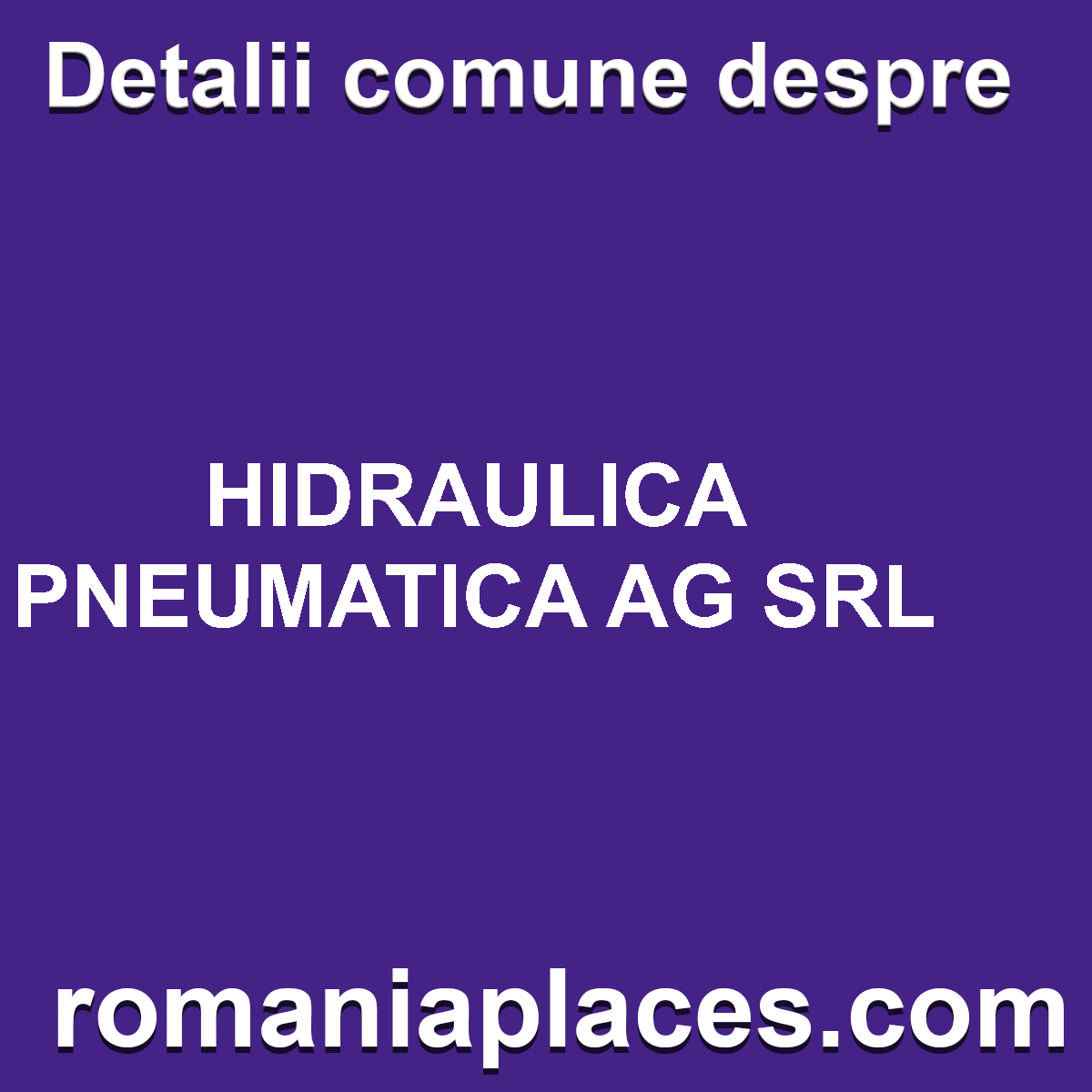 HIDRAULICA PNEUMATICA AG SRL