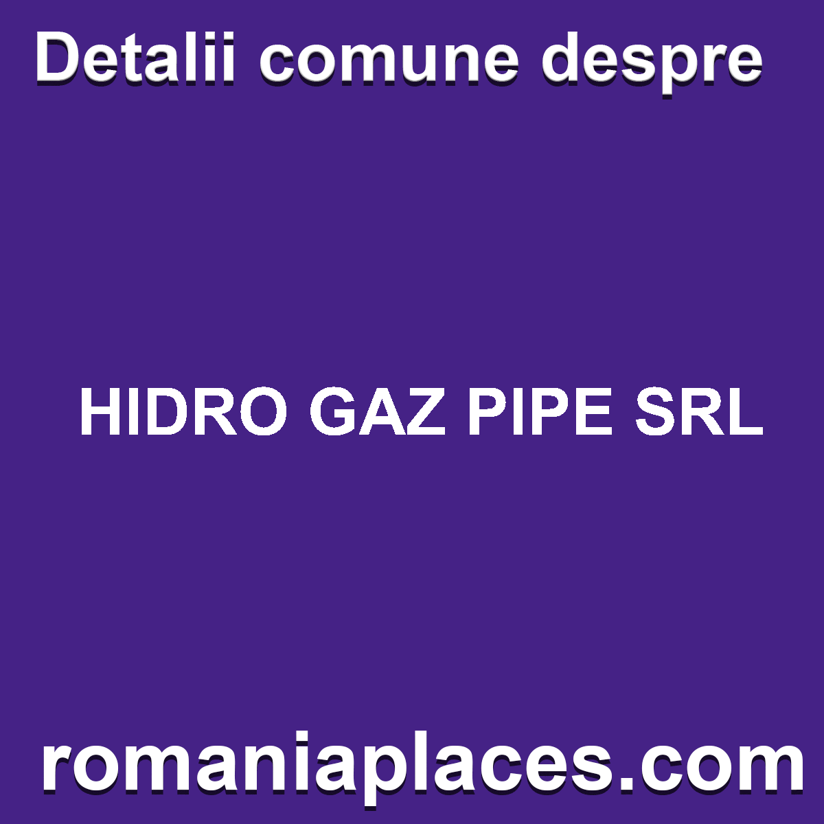HIDRO GAZ PIPE SRL