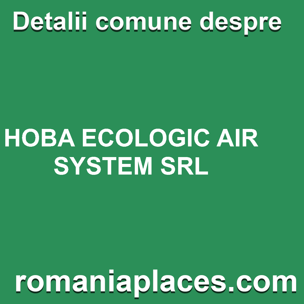 HOBA ECOLOGIC AIR SYSTEM SRL