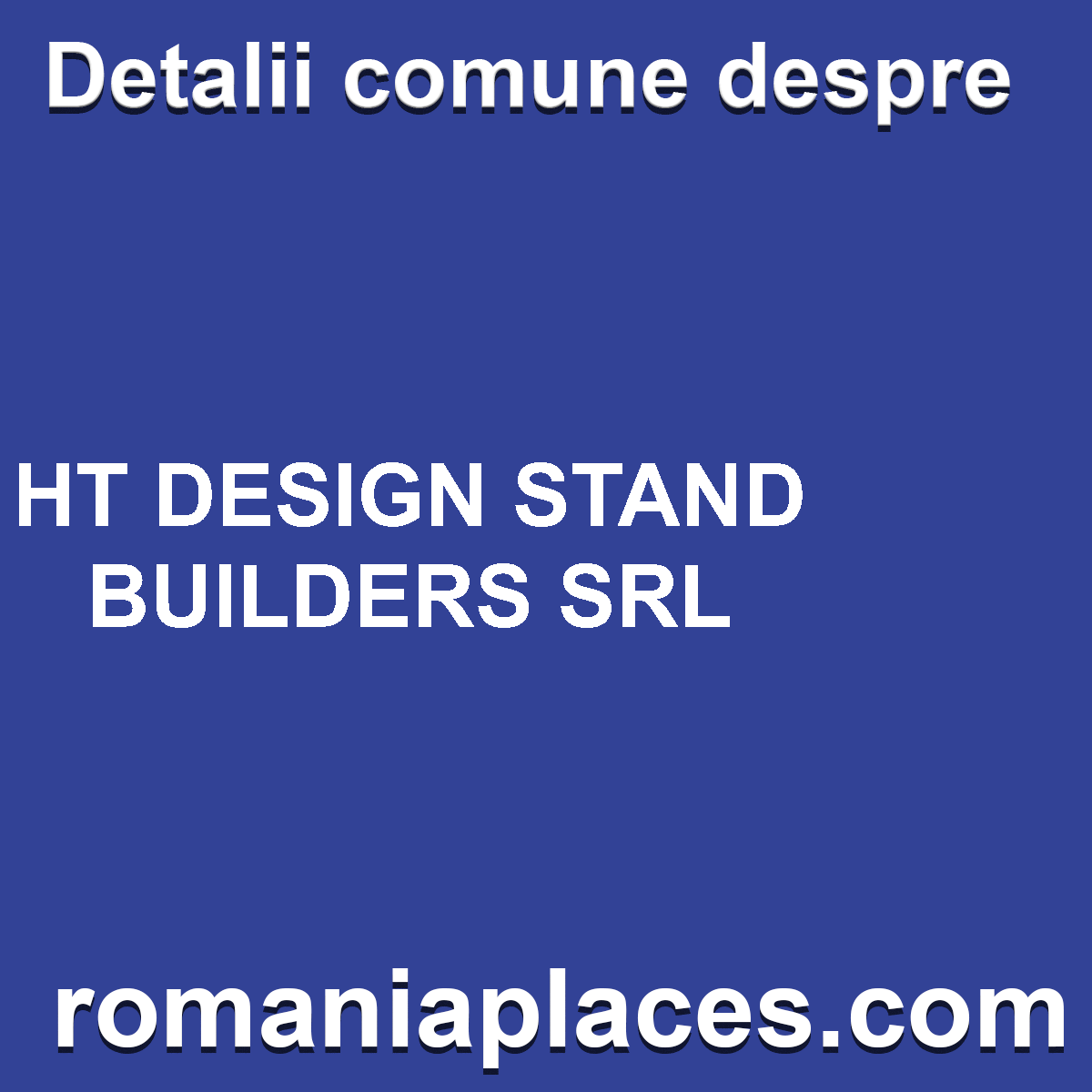HT DESIGN STAND BUILDERS SRL