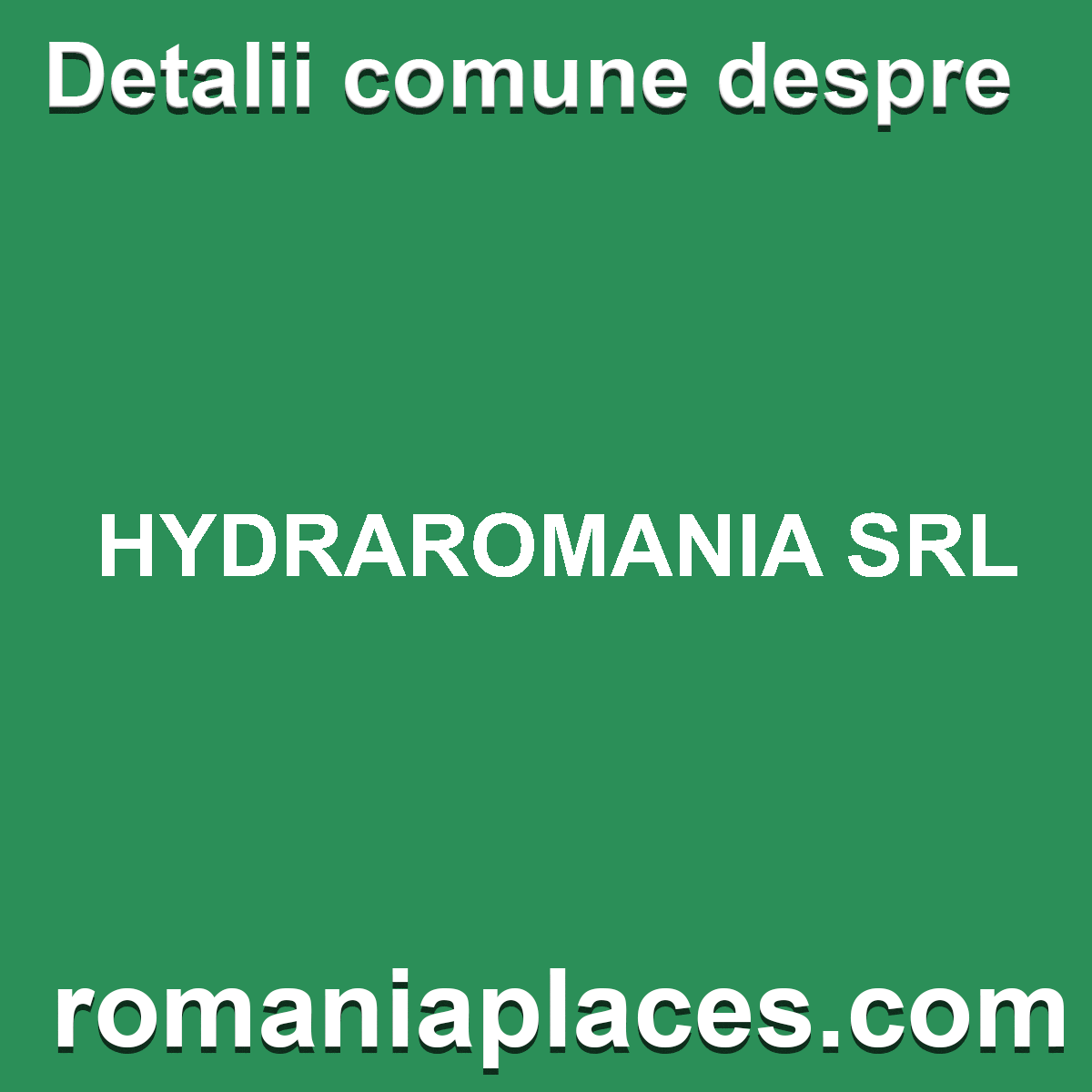 HYDRAROMANIA SRL