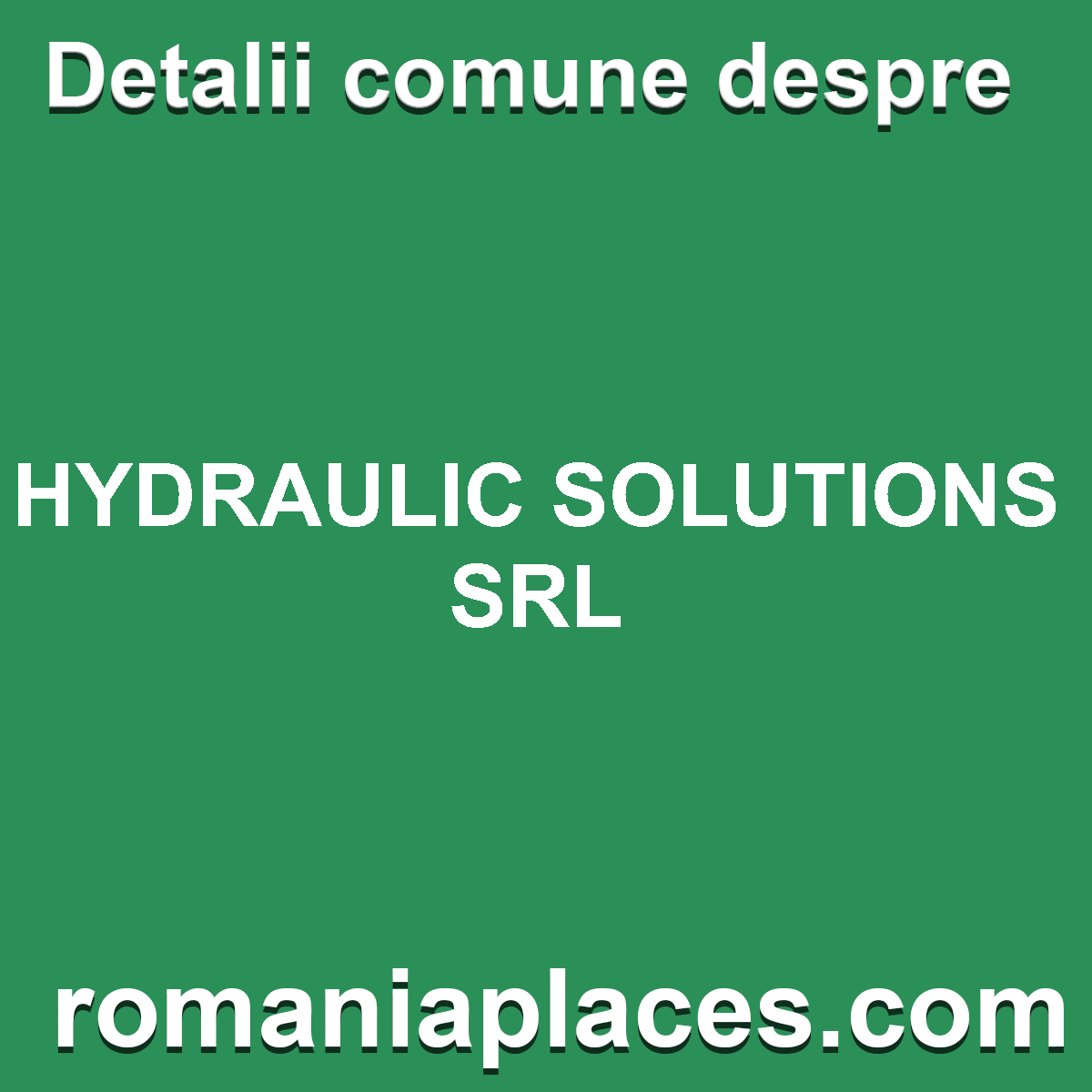 HYDRAULIC SOLUTIONS SRL