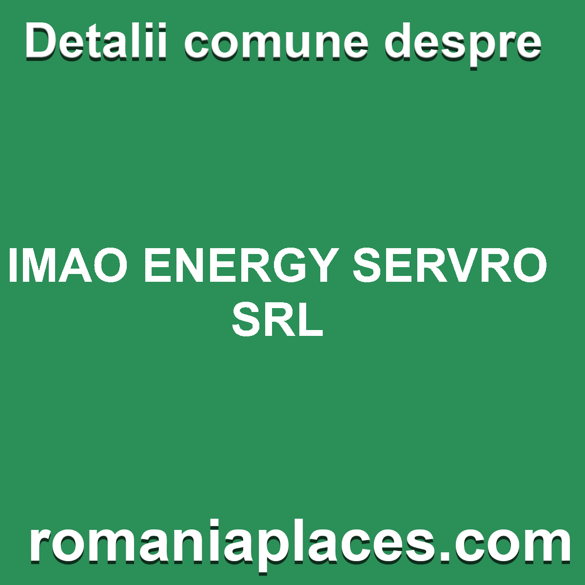 IMAO ENERGY SERVRO SRL