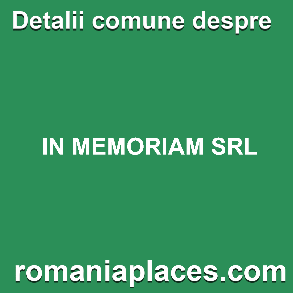 IN MEMORIAM SRL