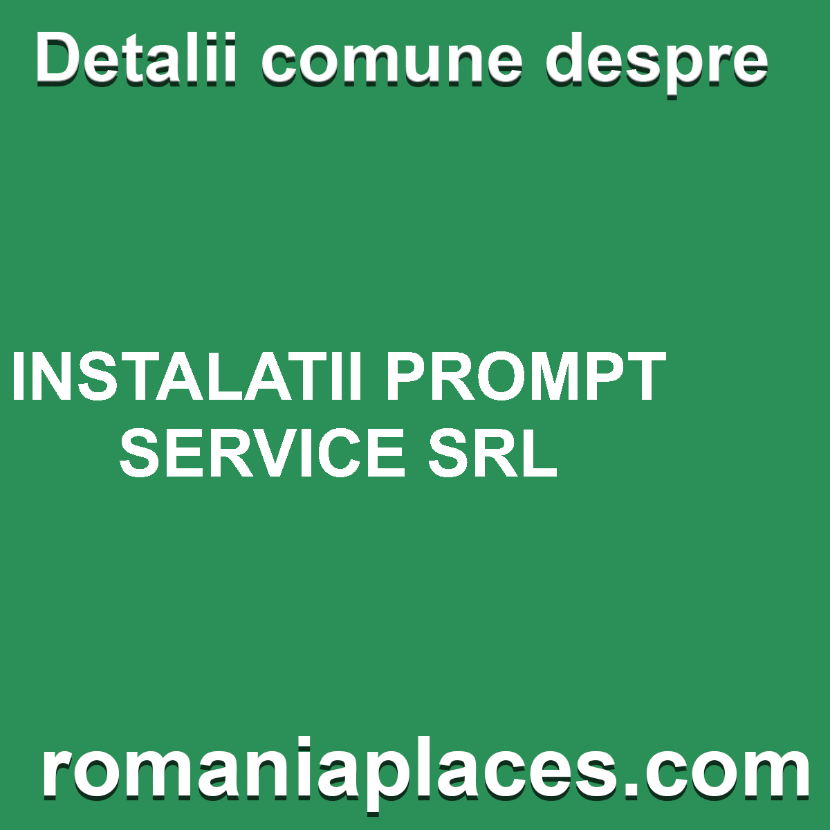 INSTALATII PROMPT SERVICE SRL