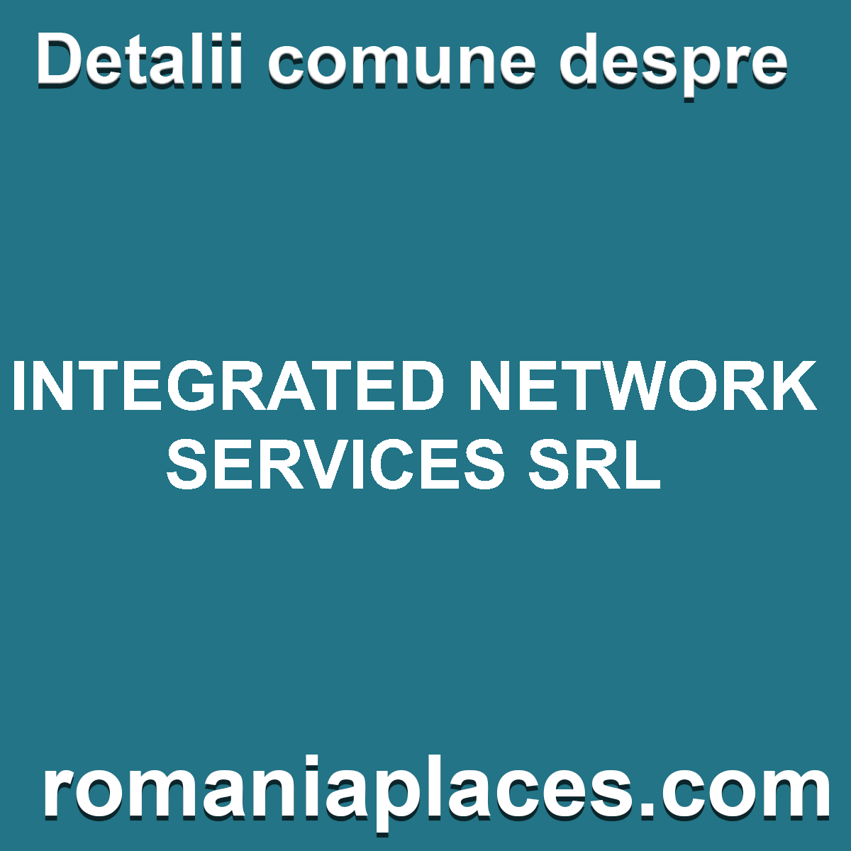 INTEGRATED NETWORK SERVICES SRL
