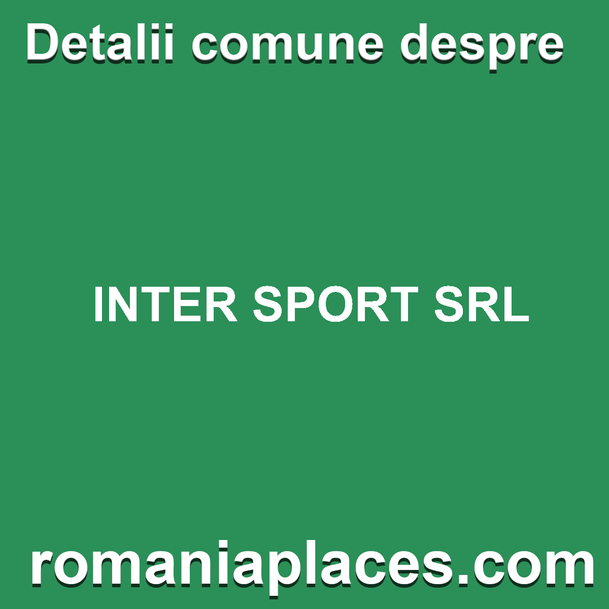 INTER SPORT SRL