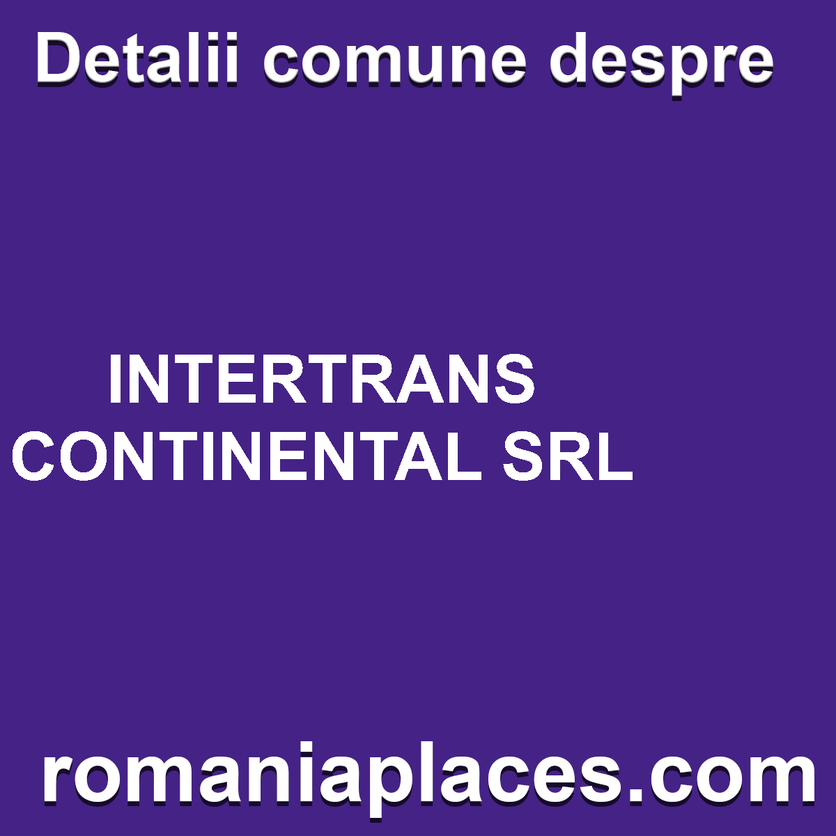 INTERTRANS CONTINENTAL SRL