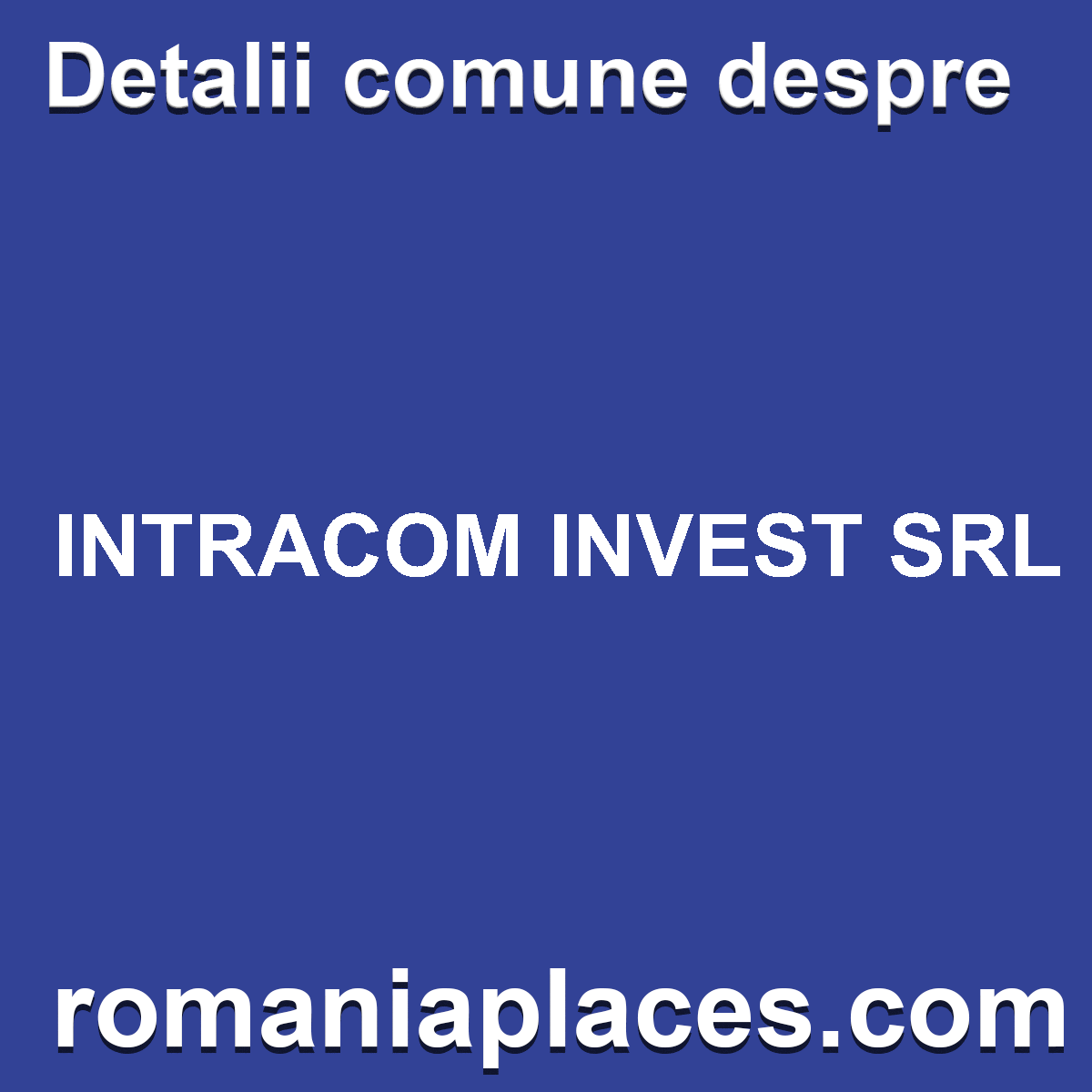 INTRACOM INVEST SRL