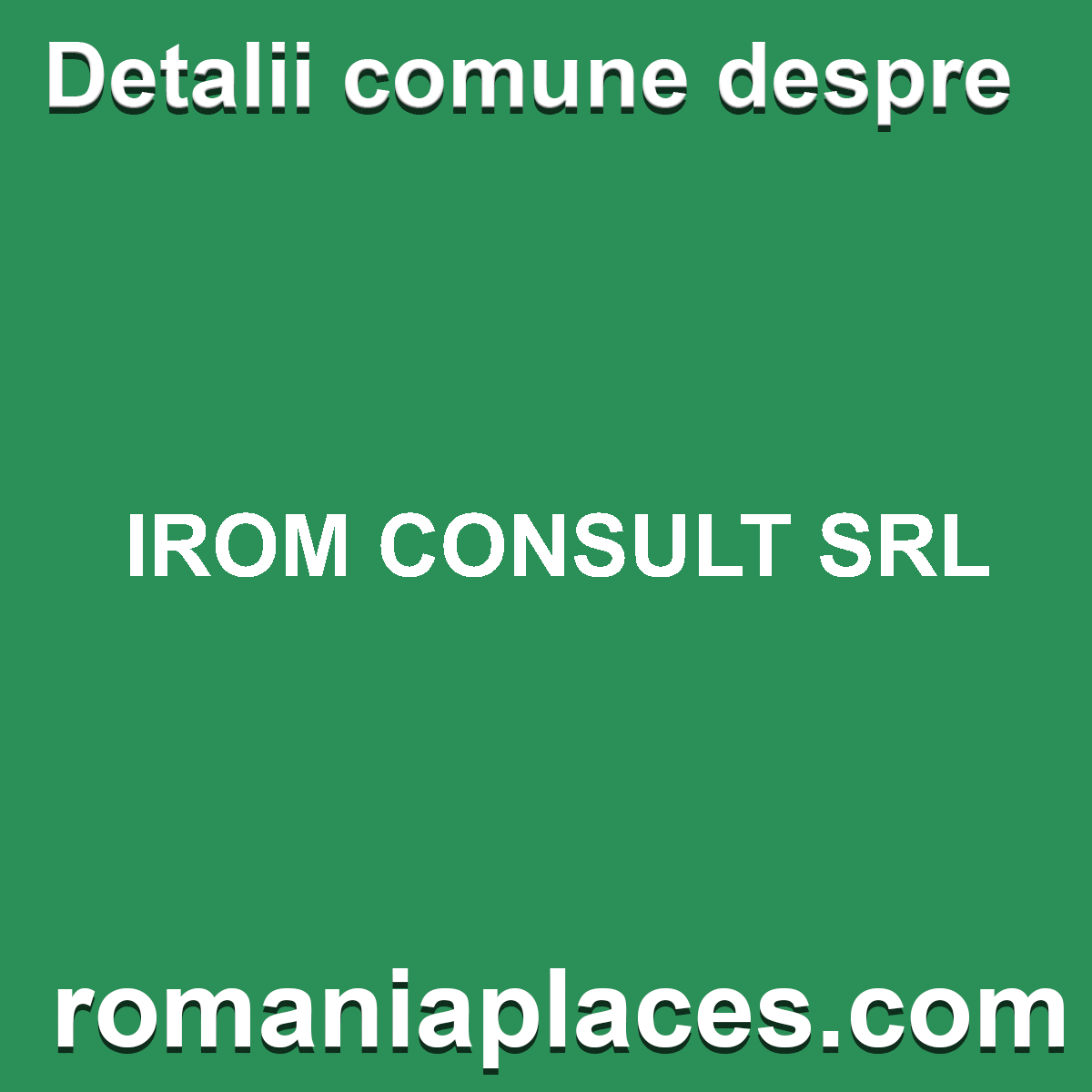 IROM CONSULT SRL