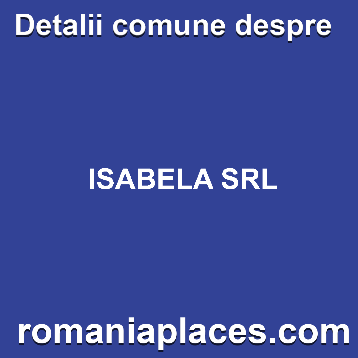 ISABELA SRL